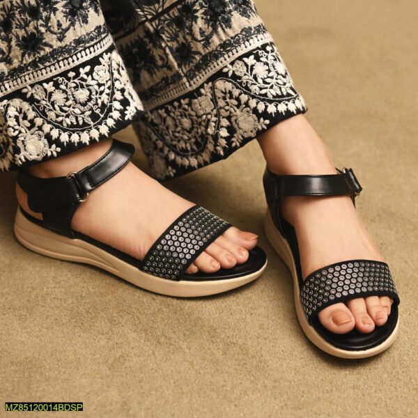 Women's Synthetic leather Plain Sandals