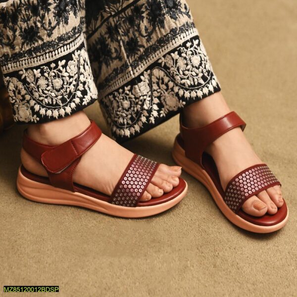 Women's Synthetic leather Plain Sandals